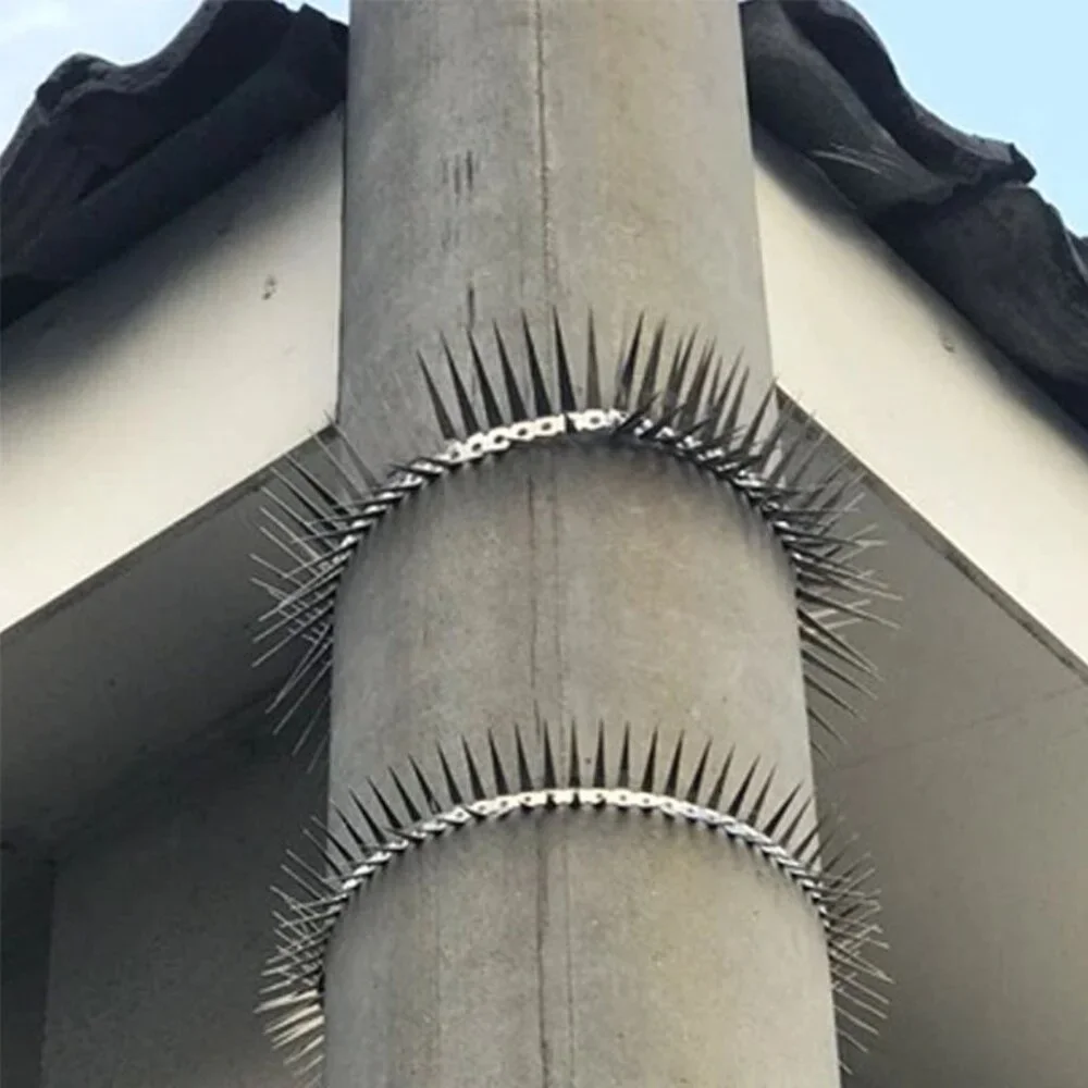 Outdoor Stainless Steel Garden Fence Spikes and Wall(1 Set)